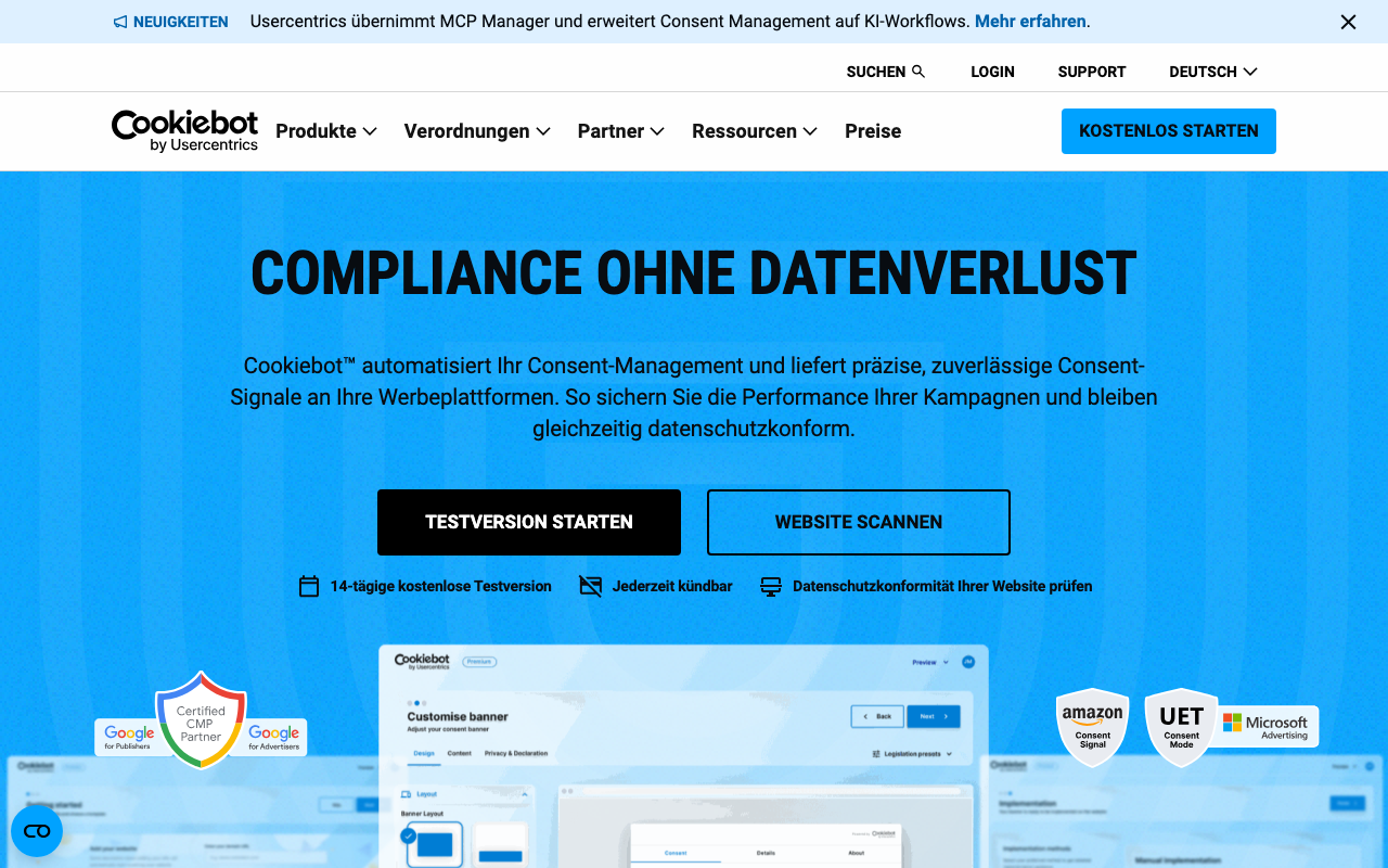 Cookiebot CMP: Consent-Management für Shopify und EU-Datenschutz-Compliance